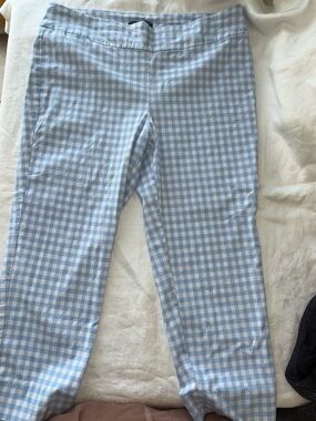 Zac & Rachel Light Blue Gingham Kids Pants